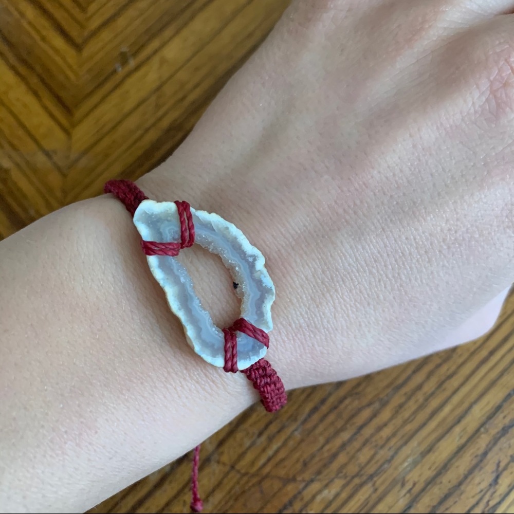 Red Choker Ceramic Statement Necklace Bracelet - image 4